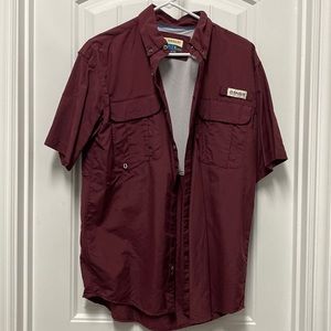 Magellan Maroon Fishing Shirt